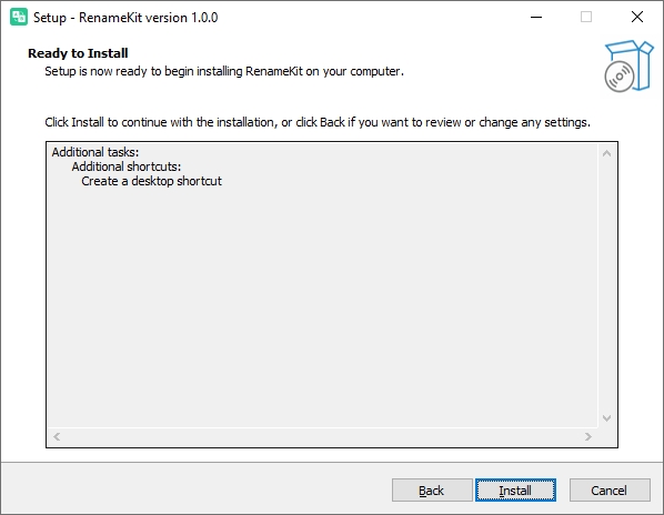 click to install renamekit