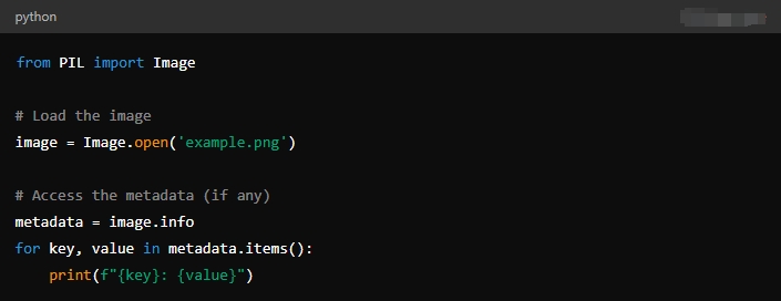 python load the image and extract metadata