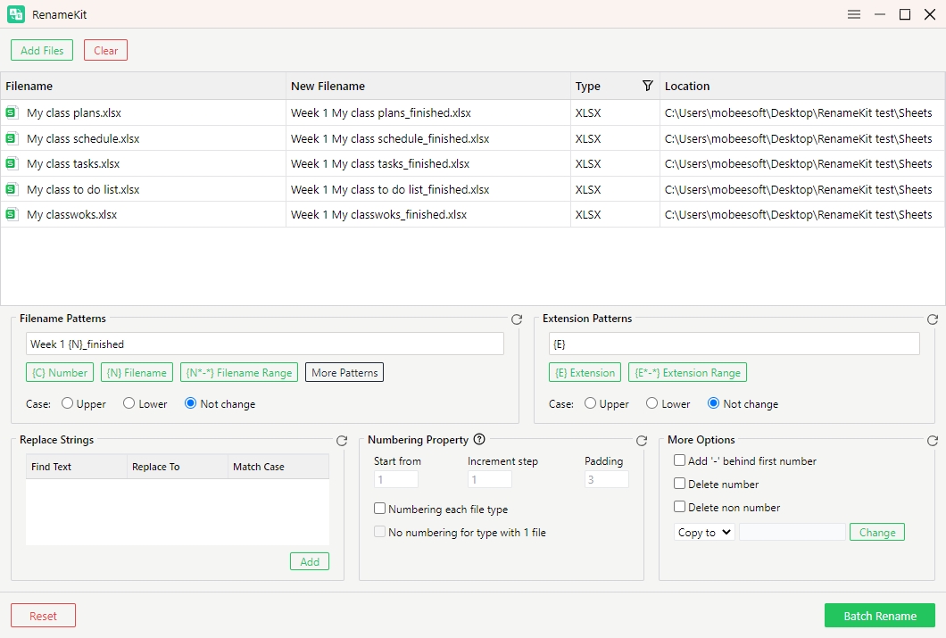 renamekit add prefix and suffix