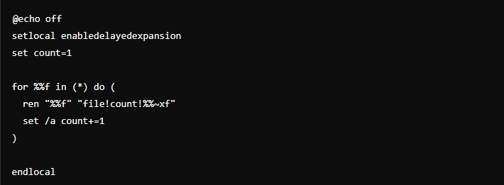 script add sequential numbers