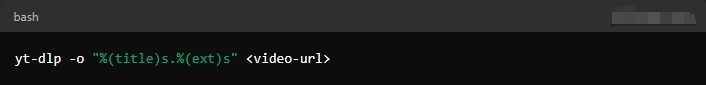yt-dlp 下載視頻